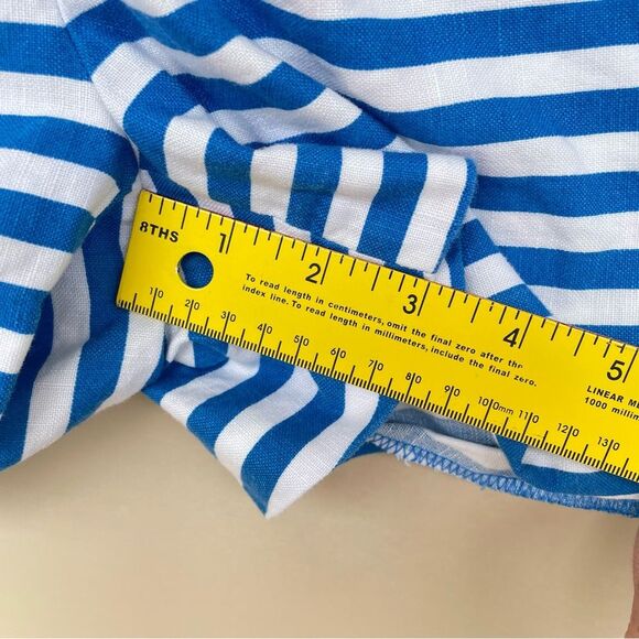 J Crew Boardwalk Linen Blend Striped Pull On Size 0 - Picture 7 of 8